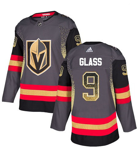 Men Adidas Golden Knights #9 Cody Glass Grey Home Authentic Drift Fashion Stitched NHL Jersey